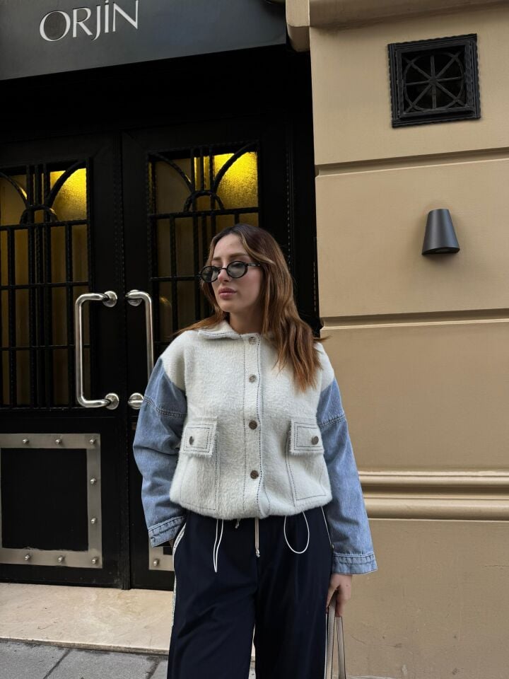 Denim Kol Detay Hırka