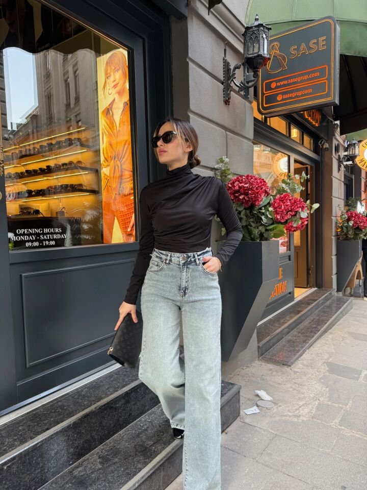 Yüksek Bel Straight Jean